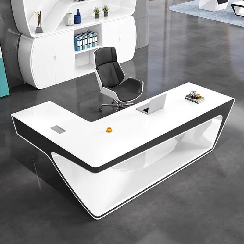 Office Management Technology - デザイナーペイント社長用テーブル マネージャーテーブル ボス用テーブル シンプルファッションデスク クリエイティブテクノロジーセンスデスク