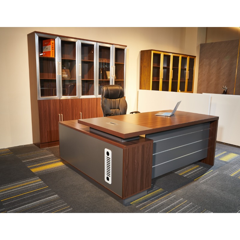 Office Tech Furniture - メラミン製パソコンデスク、モダン家具、ハイテクエグゼクティブL字型高級オフィスデスク、ホットセール中