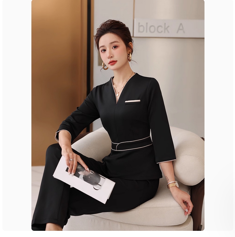 Office Management Technology - 2024年ハイエンドテクノロジービューティーサロン技術者用ドレス、ビューティーネイルアート、スキンマネジメント作業服