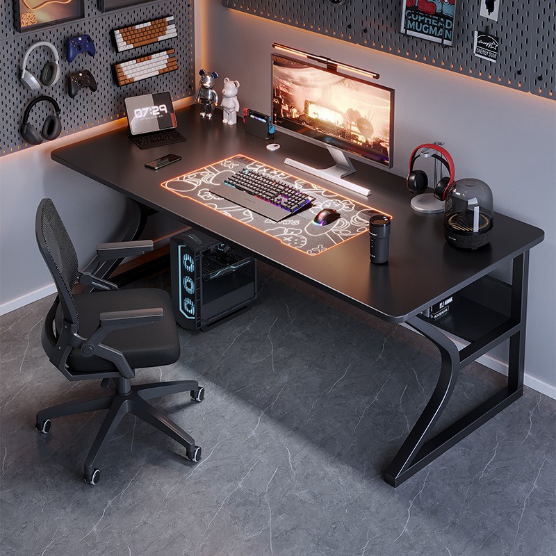 Office Tech Furniture - モダンなテックセンスコンピュータデスクデザイナーミニマリストメタルスタイルゲーミングデスクライティングデスク寝室オフィス家具Pbtfans FYCD