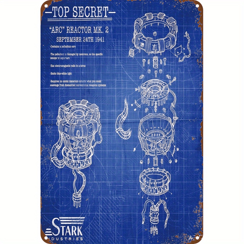 Tech Office Wall Decor - CIFBUY レトロインダストリアル 2D フラットアルミニウムウォールアート防水金属サイン鉄板スーパーヒーローテック装飾ホームオフィスバー用