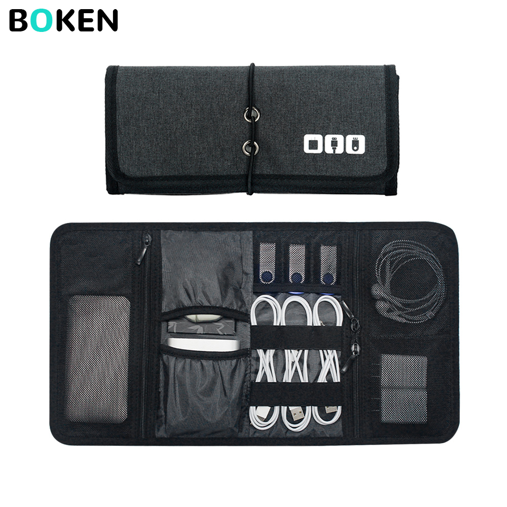 Office Tech For Home - テックオーガナイザーバッグ ケーブル収納ケース トラベル電子アクセサリーポーチ 充電器 モバイルバッテリー イヤホン