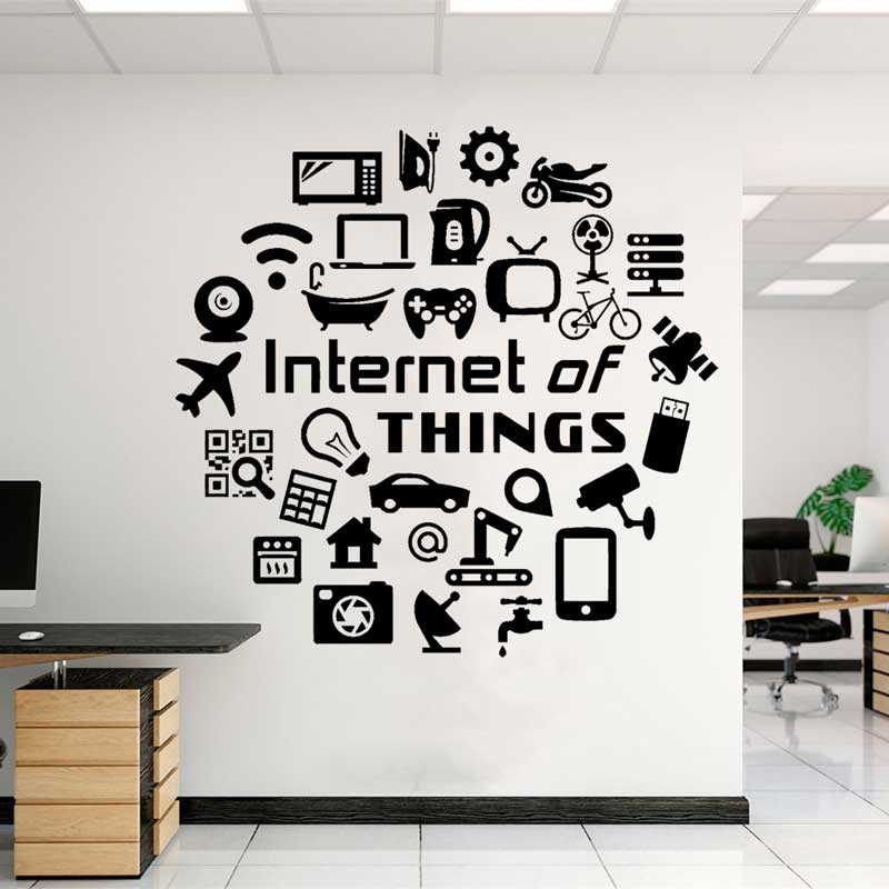 Tech Office Wall Decor - 装飾用ビニールウォールステッカー,高技術,geekコンピューター,オフィスや家庭用の装飾ステッカーb5
