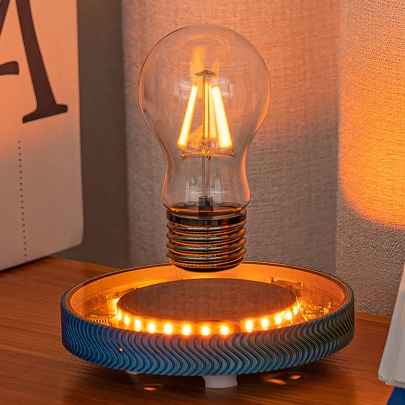 Office Tech For Home - 空中浮遊ワイヤレスLED電球デスクランプ、男の子と女の子のためのユニークなギフト、寝室のナイトライト、ホームオフィスの装飾、テック玩具