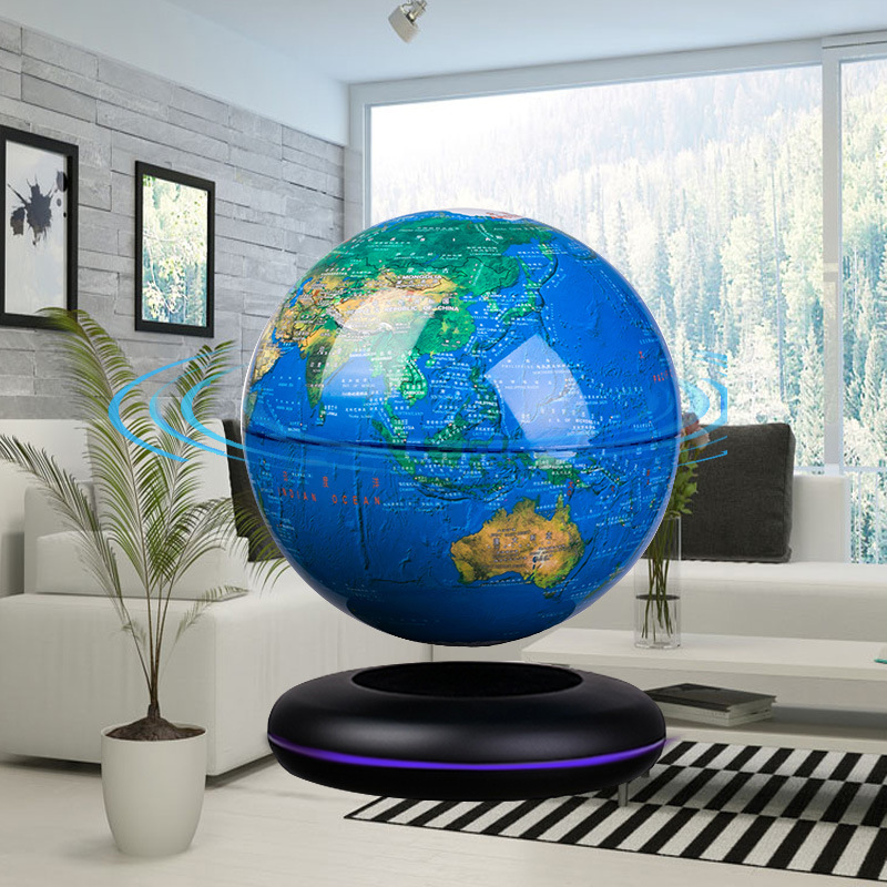 Office Tech For Home - 磁気浮上地球儀 8インチ 浮遊地球 ハイテクLEDライトアップデスクオーナメント 教師へのクリエイティブな贈り物 自宅オフィス装飾