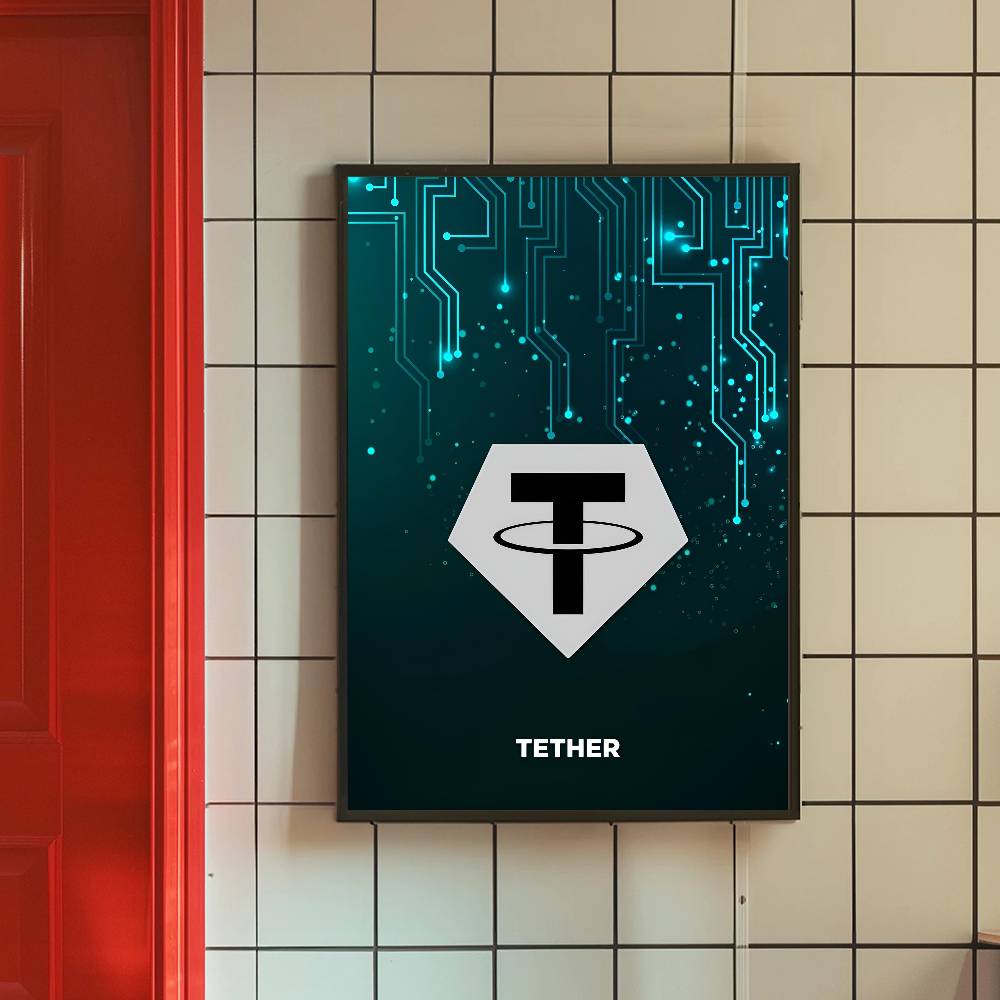 テックサーキット暗号通貨シンボルポスターデジタルコインロゴ幾 - Tech Office Wall Decor のレビューと価格