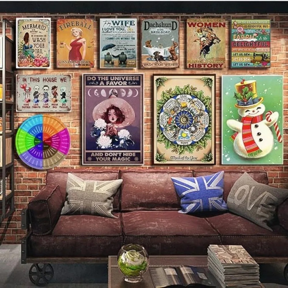 CIFBUY レトロインダストリアル 2D フラットスーパー - Tech Office Wall Decor のレビューと価格