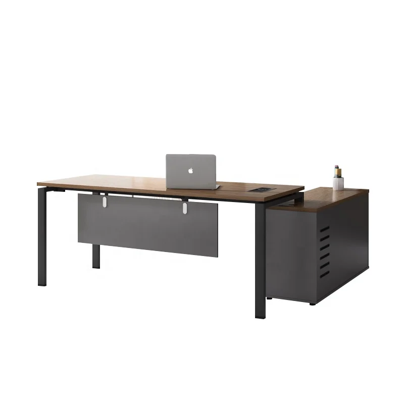 現代的なハイテクオフィス家具脚テーブル木製建築L字型法金属脚 - Office Tech Furniture のレビューと価格