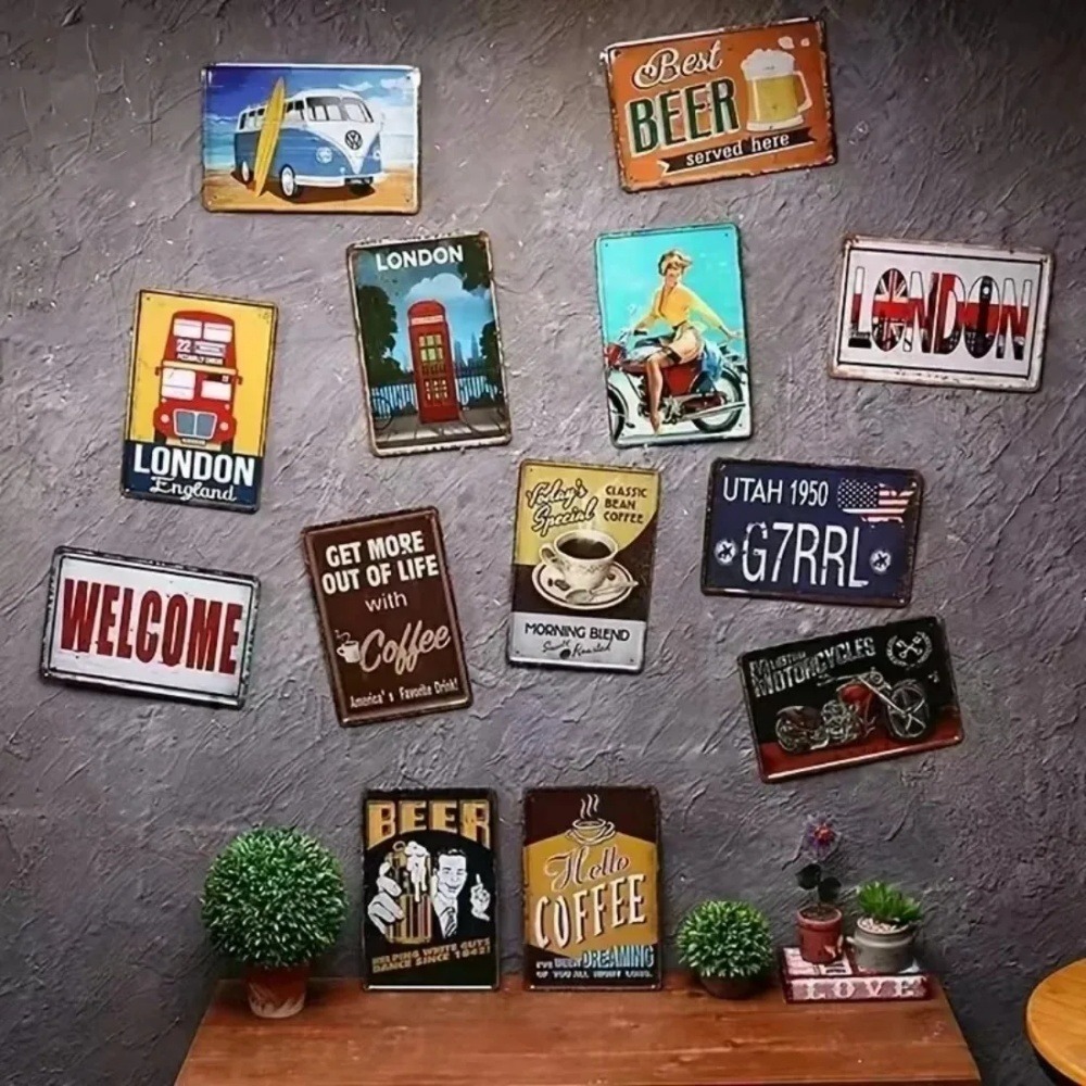 CIFBUY レトロインダストリアル 2D フラットアルミニ - Tech Office Wall Decor のレビューと価格