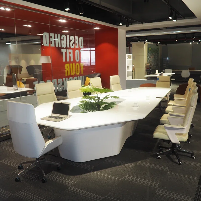 現代的な白いハイテクスマートオフィス家具 8名、10名、12 - Office Tech Furniture のレビューと価格