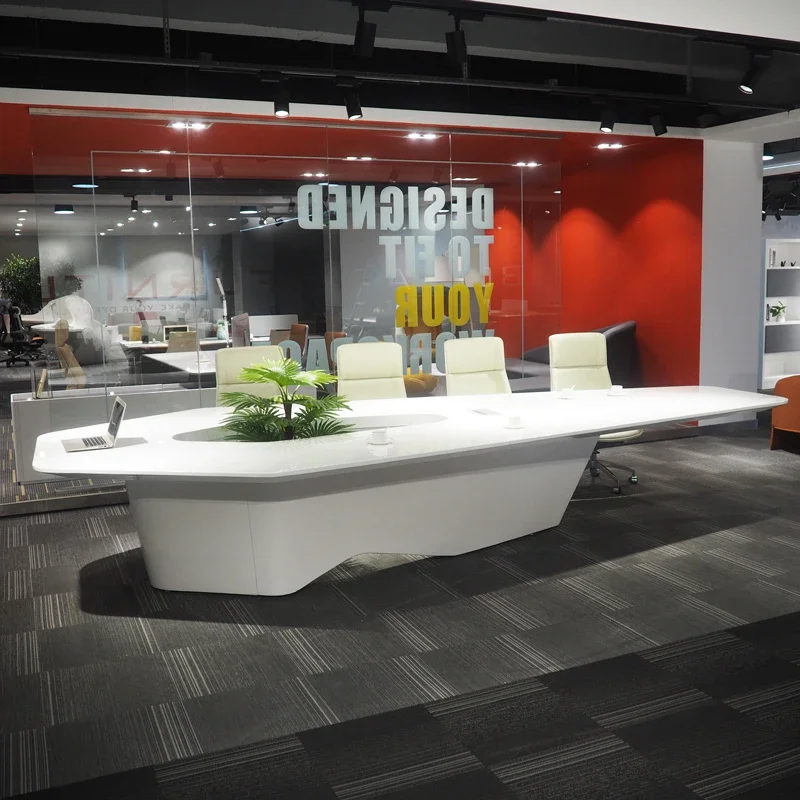 現代的な白いハイテクスマートオフィス家具 8名、10名、12 - Office Tech Furniture のレビューと価格