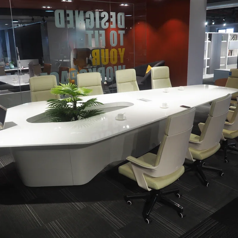 現代的な白いハイテクスマートオフィス家具 8名、10名、12 - Office Tech Furniture のレビューと価格