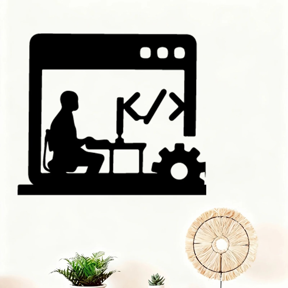 モダンなコードマスターメタルウォールアート、プログラマーシル - Tech Office Wall Decor のレビューと価格
