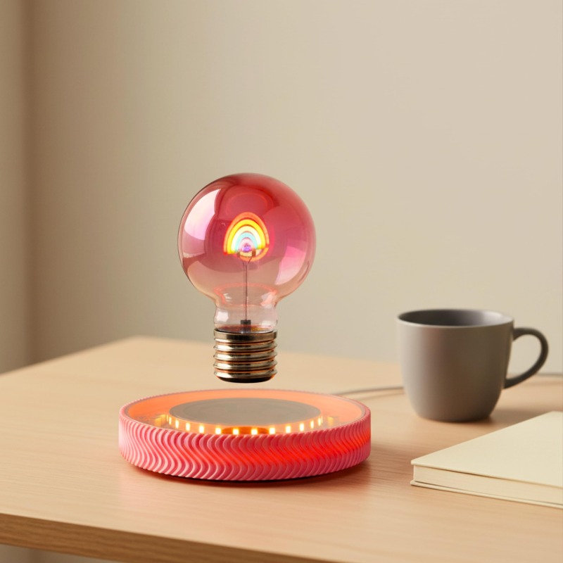 空中浮遊ワイヤレスLED電球デスクランプ、男の子と女の子のた - Office Tech For Home のレビューと価格