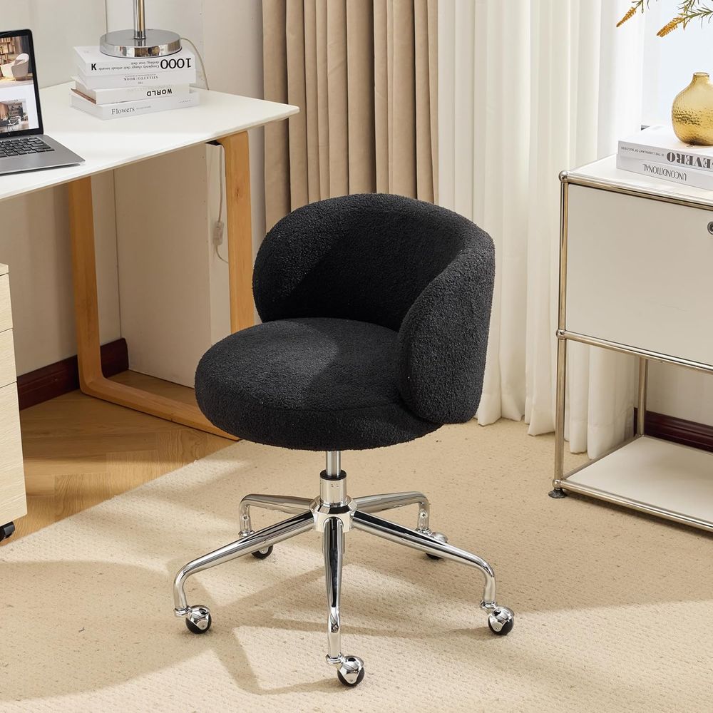 コンパクトな回転式デスクチェア、ホイール付き、人間工学に基づ - Office Tech Furniture のレビューと価格