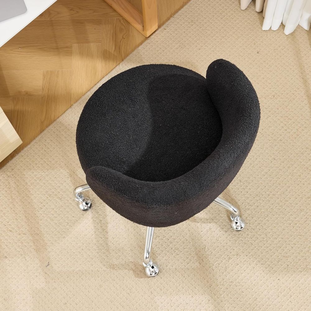 コンパクトな回転式デスクチェア、ホイール付き、人間工学に基づ - Office Tech Furniture のレビューと価格