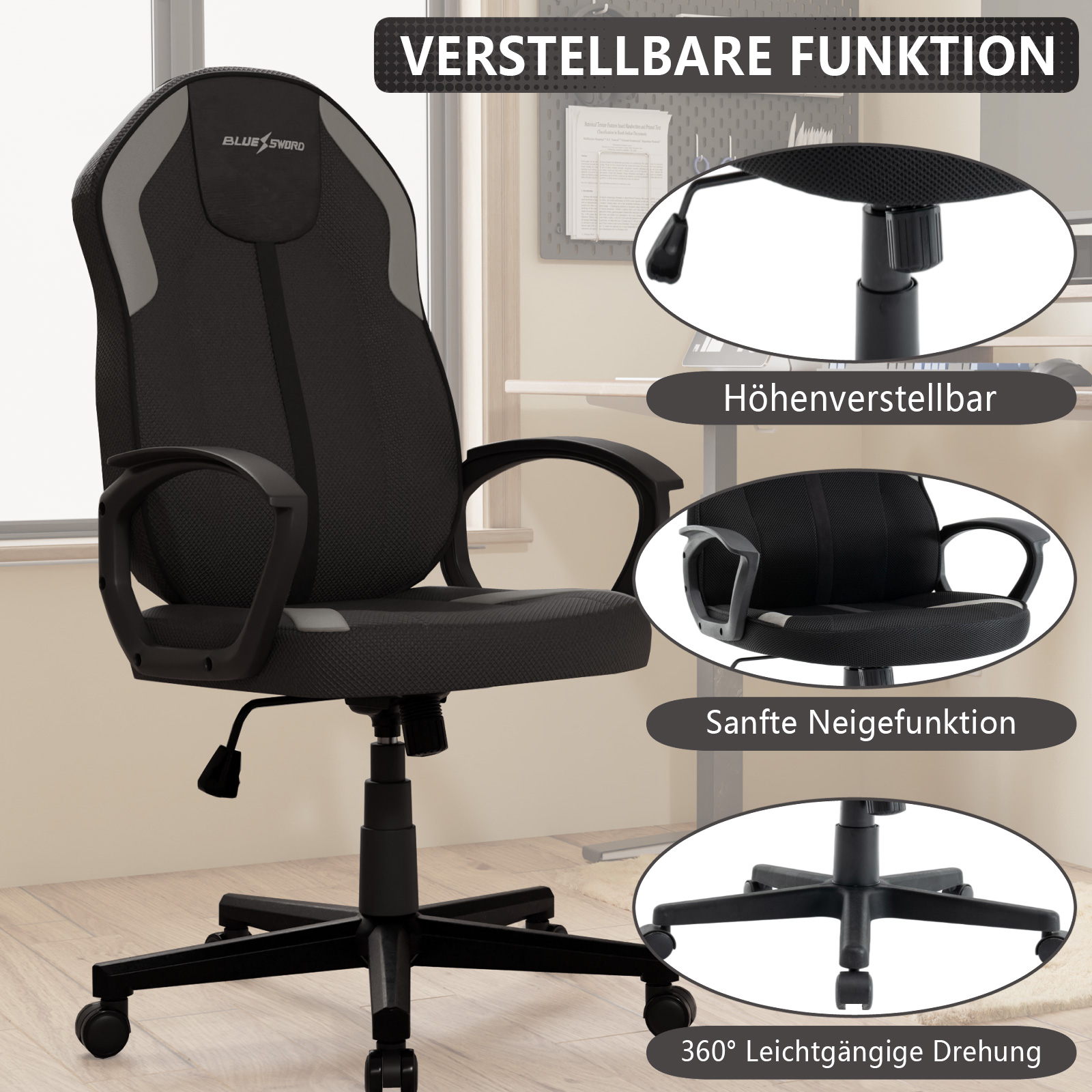 Vigosit 人間工学に基づいたオフィスチェア – メッシ - Office Tech Furniture のレビューと価格