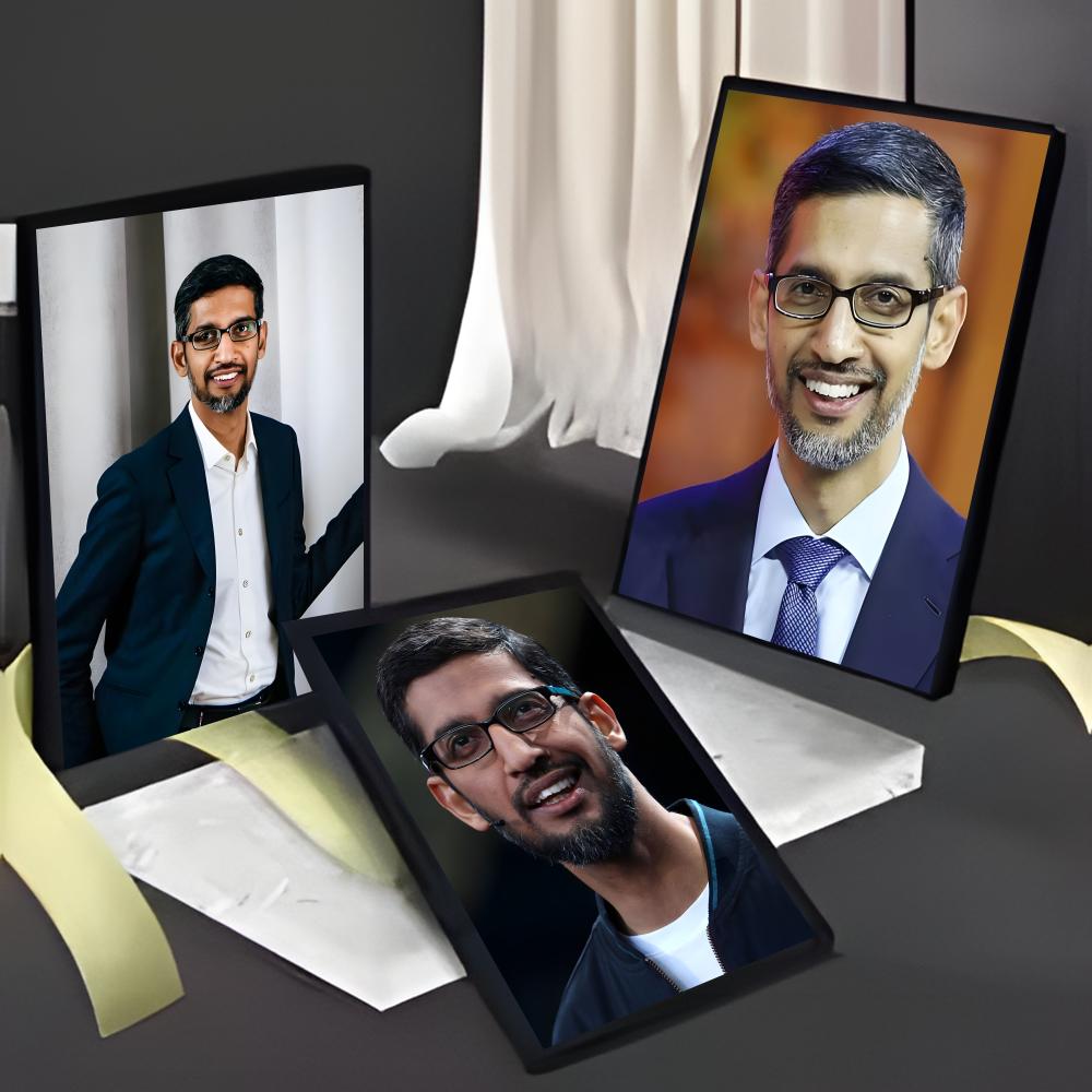 洗練された企業 S-Sundar Pichai テックリーダ - Tech Office Wall Decor のレビューと価格