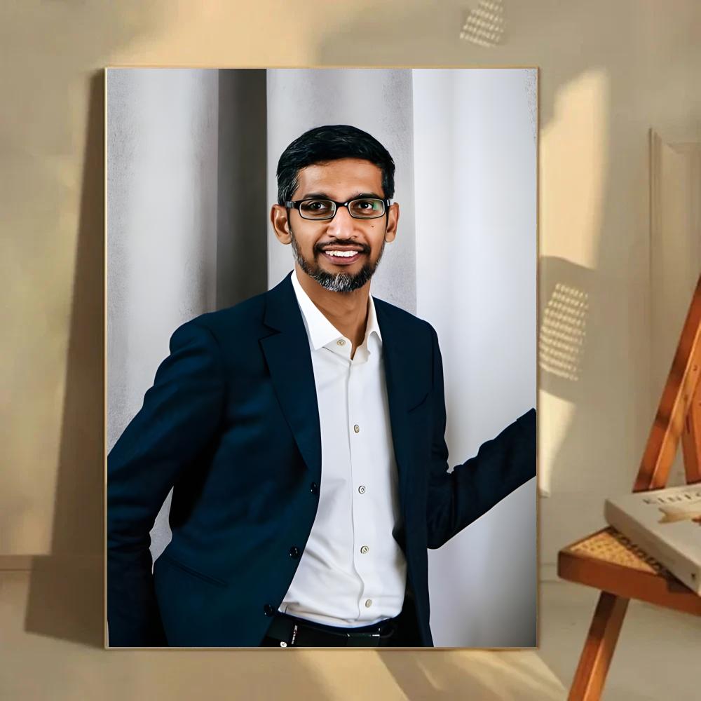 洗練された企業 S-Sundar Pichai テックリーダ - Tech Office Wall Decor のレビューと価格