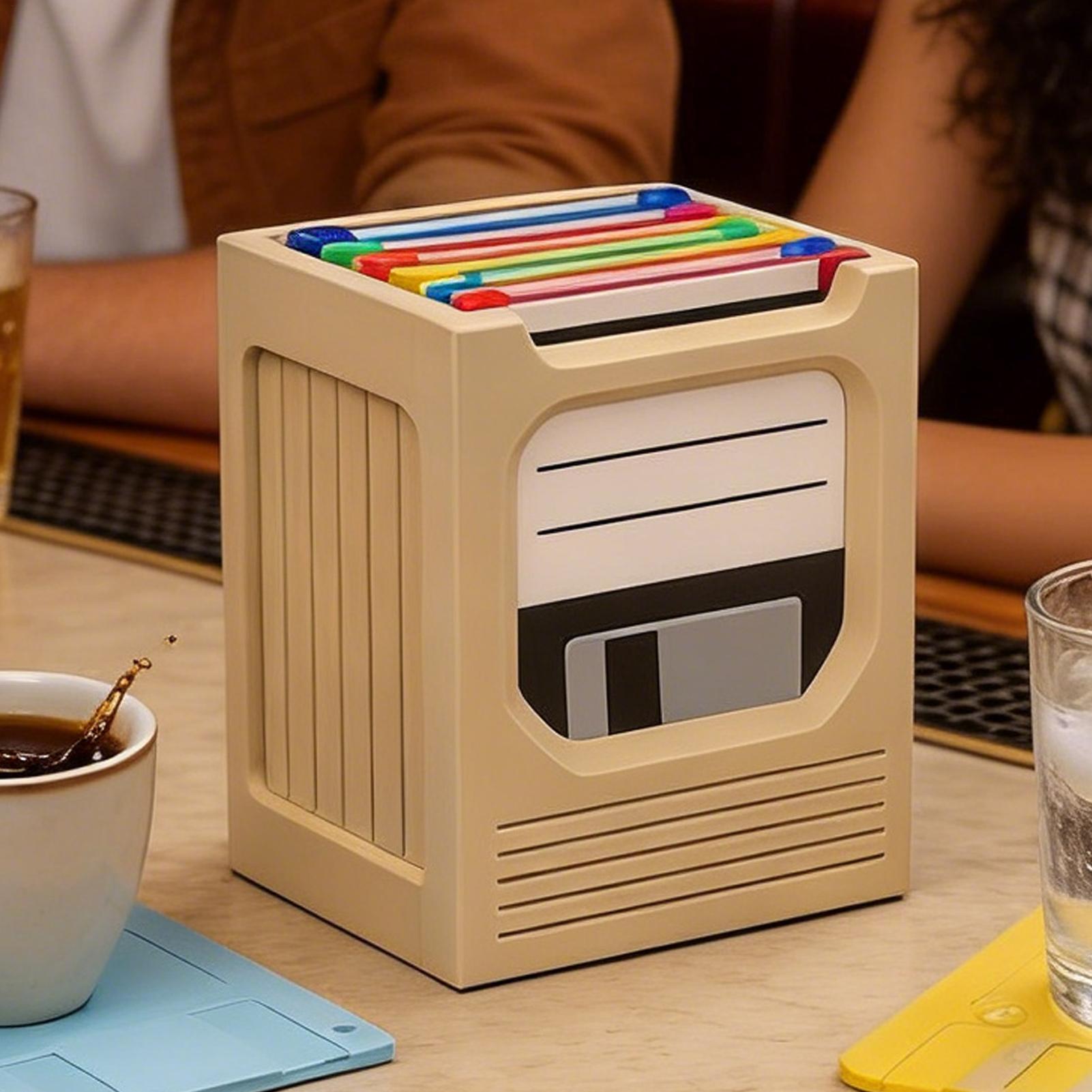 レトロテックコースターホルダーセット レトロな美的収納ラック - Office Tech For Home のレビューと価格