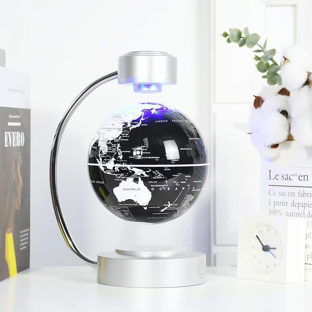 LEDライト付き磁気浮上地球儀、自宅やオフィスの机に置く浮遊 - Office Tech For Home のレビューと価格