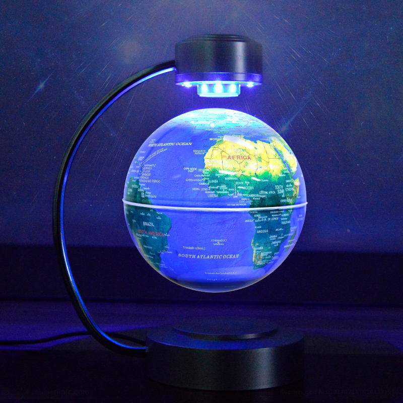 LEDライト付き磁気浮上地球儀、自宅やオフィスの机に置く浮遊 - Office Tech For Home のレビューと価格