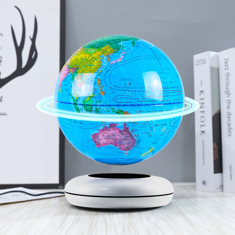 磁気浮上地球儀 8インチ 浮遊地球 ハイテクLEDライトアッ - Office Tech For Home のレビューと価格